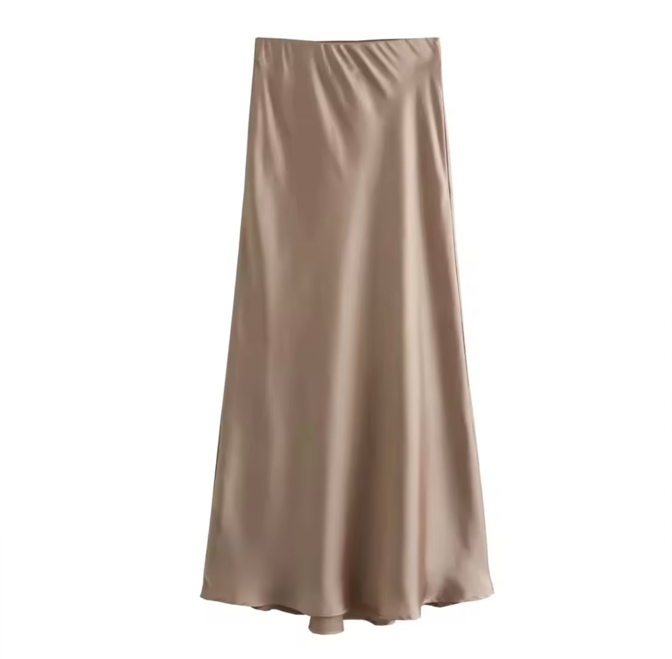Champagne Satin Skirt