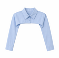 Blue Cropped Shirt