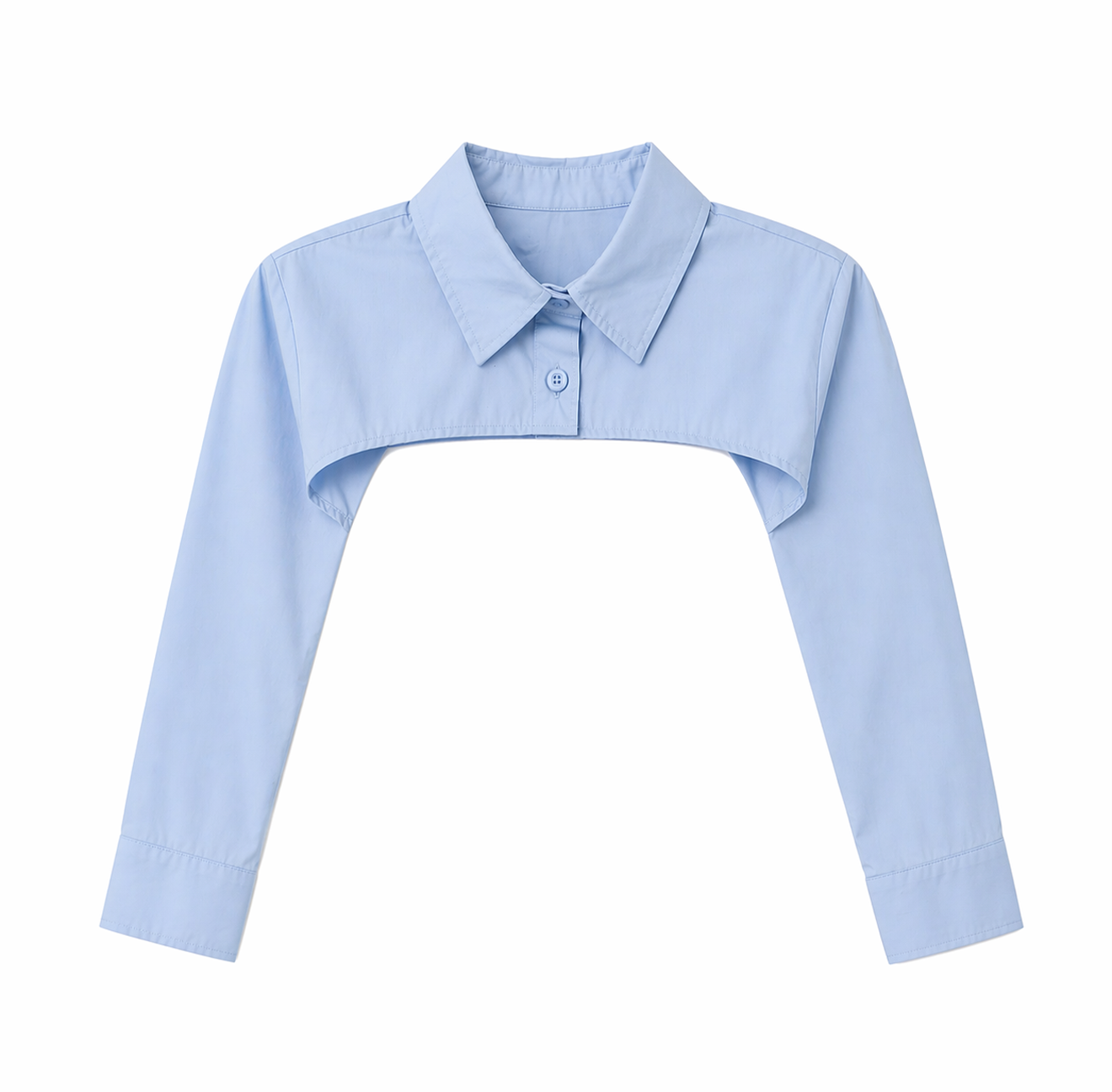 Blue Cropped Shirt
